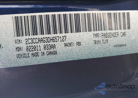 2013 Chrysler 300 Motown from USA, damaged, VIN 2C3CCAAG3DH657127